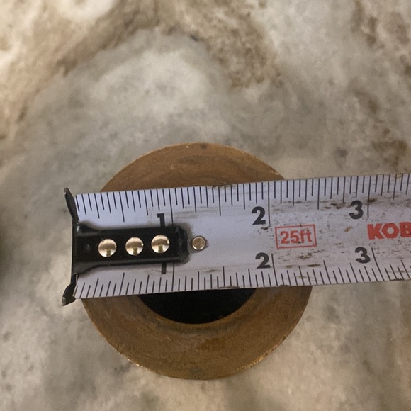 Antique vintage solid brass lidded inkwell stationery primative - Picture 8 of 8